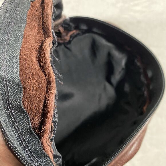 Handmade Leather Crossbody Purse Turquoise Stone Rustic Western Boho Aztec - Picture 9 of 9